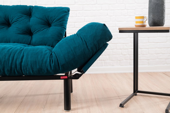 Atelier Del Sofa Sofá-Cama de 2 Plazas Nitta - Azul Petróleo Atelier Del Sofa Sofá-Cama de 2 Plazas Nitta - Azul Petróleo